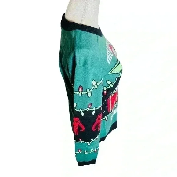 Star Wars Yoda Men’s Ugly Holiday Christmas Sweater Size Large - Picture 6 of 9